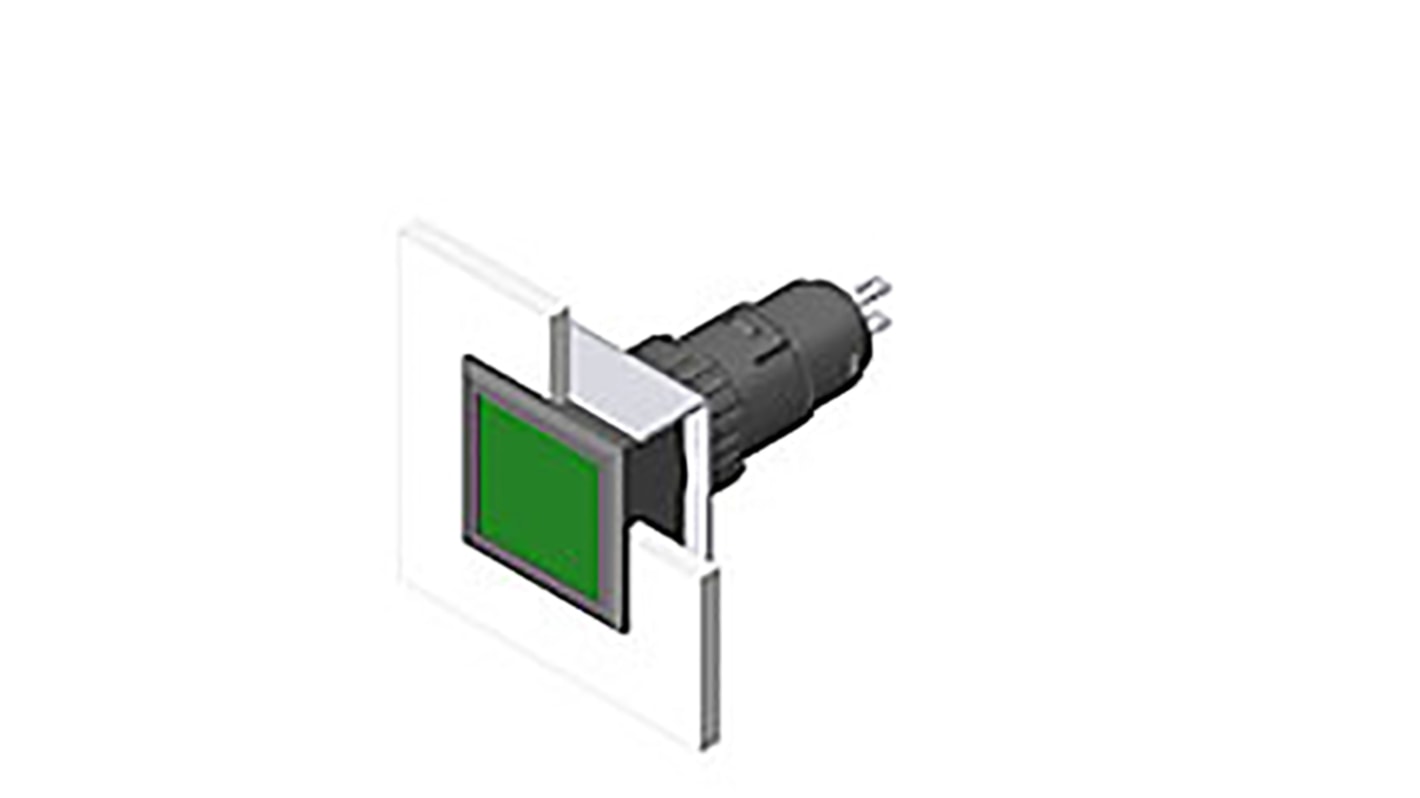 EAO Green Rectangular Push Button Lens for Use with Series 51 Switches