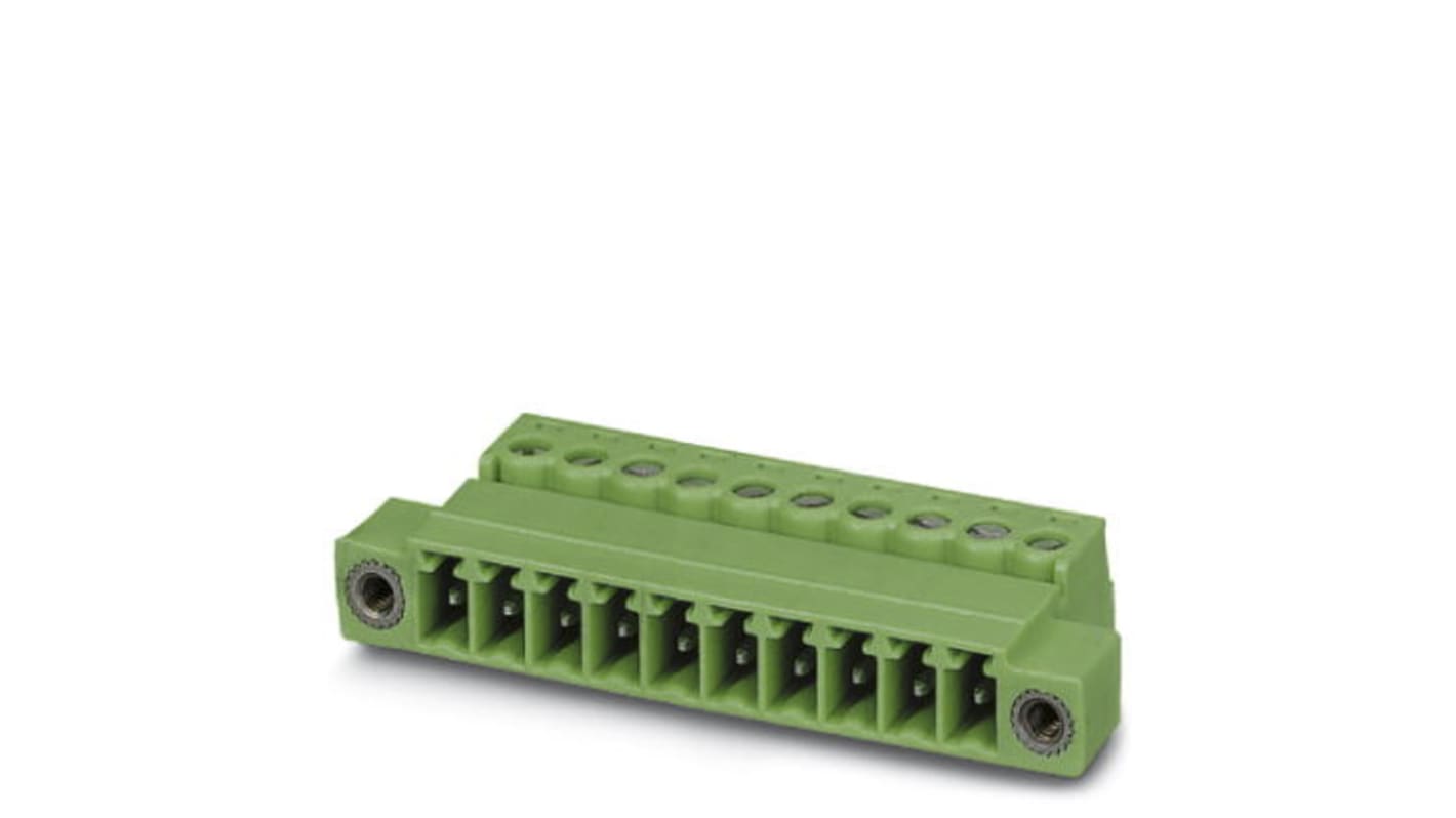 Phoenix Contact 3.81mm Pitch 2 Way Pluggable Terminal Block, Inverted Plug, Cable Mount, Screw Termination