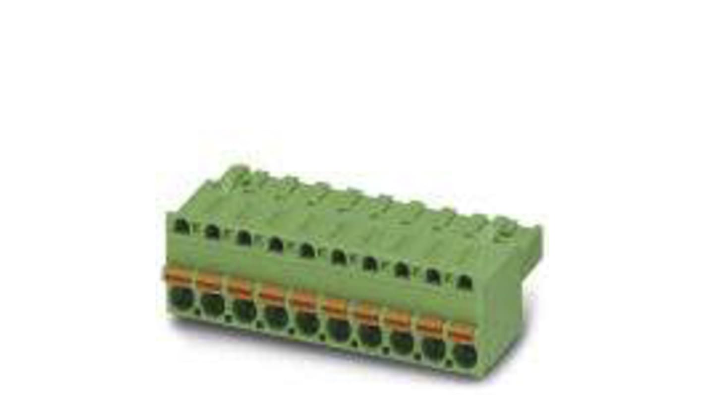 Phoenix Contact 5.08mm Pitch 2 Way Pluggable Terminal Block, Plug, Panel Mount, Screw Termination