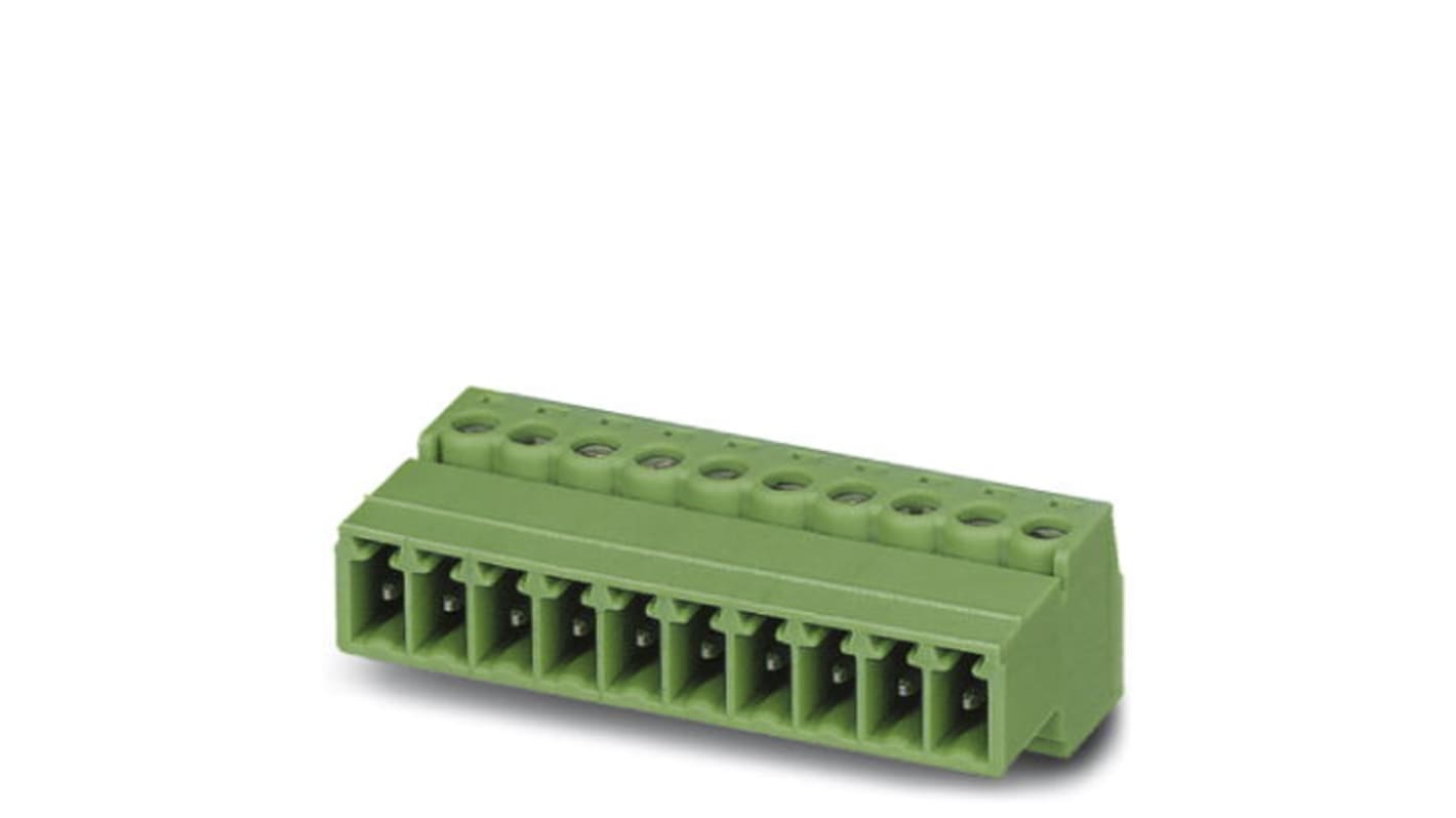 Phoenix Contact 3.81mm Pitch 8 Way Pluggable Terminal Block, Inverted Plug, Cable Mount, Screw Termination