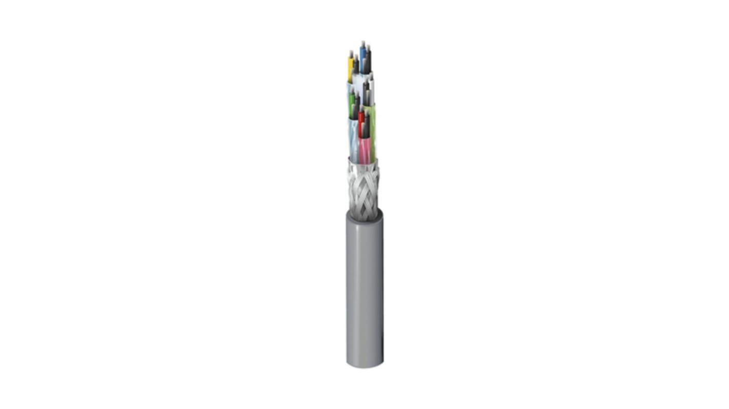 Belden Twisted Pair Data Cable, 5 Pairs, 0.25 mm², 24 AWG, Screened, 30m, Chrome Sheath
