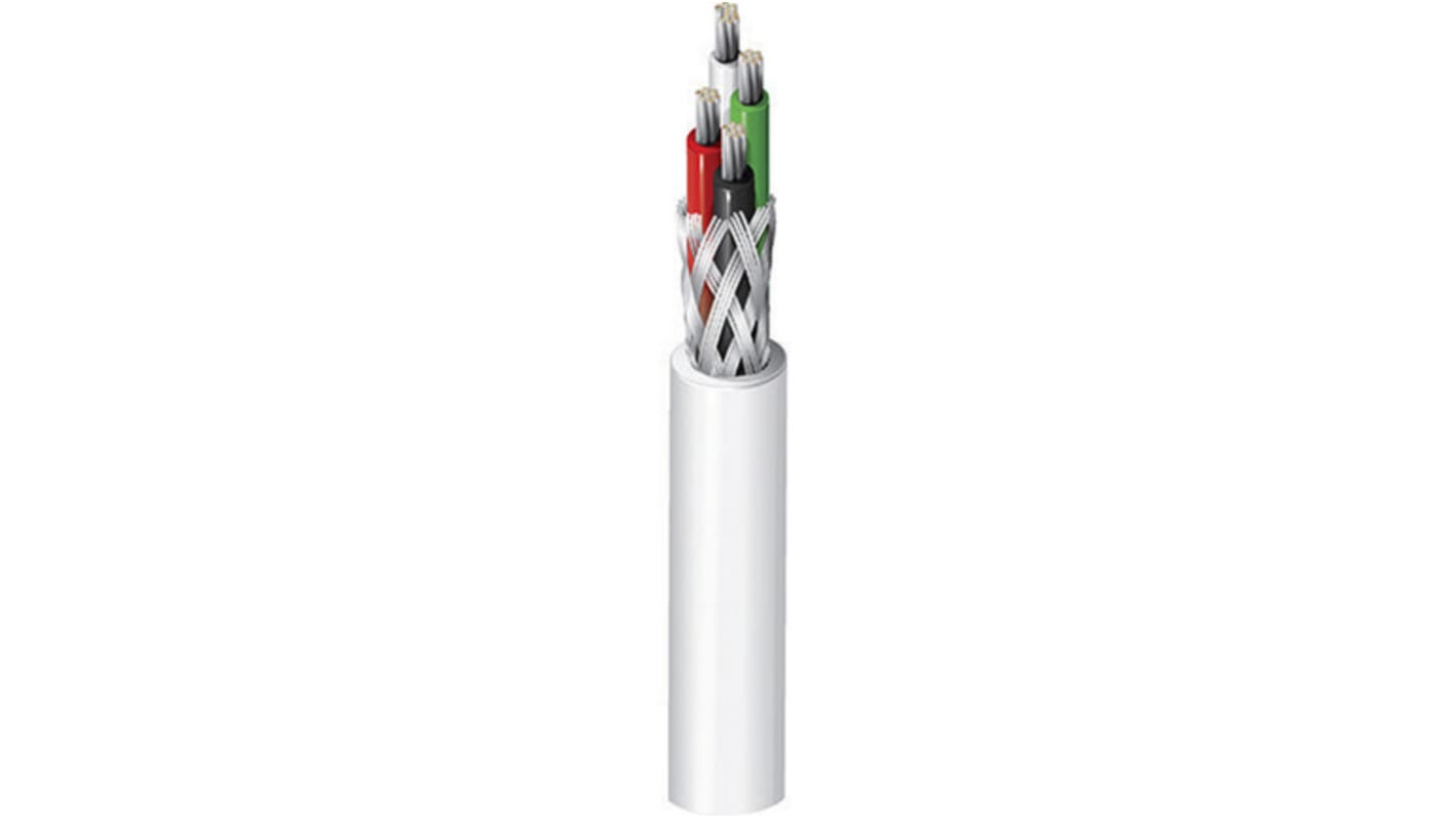 Belden 83305E Control Cable, 1 Cores, DEF STAN, Screened, 30m, White TFE Sheath, 22 AWG