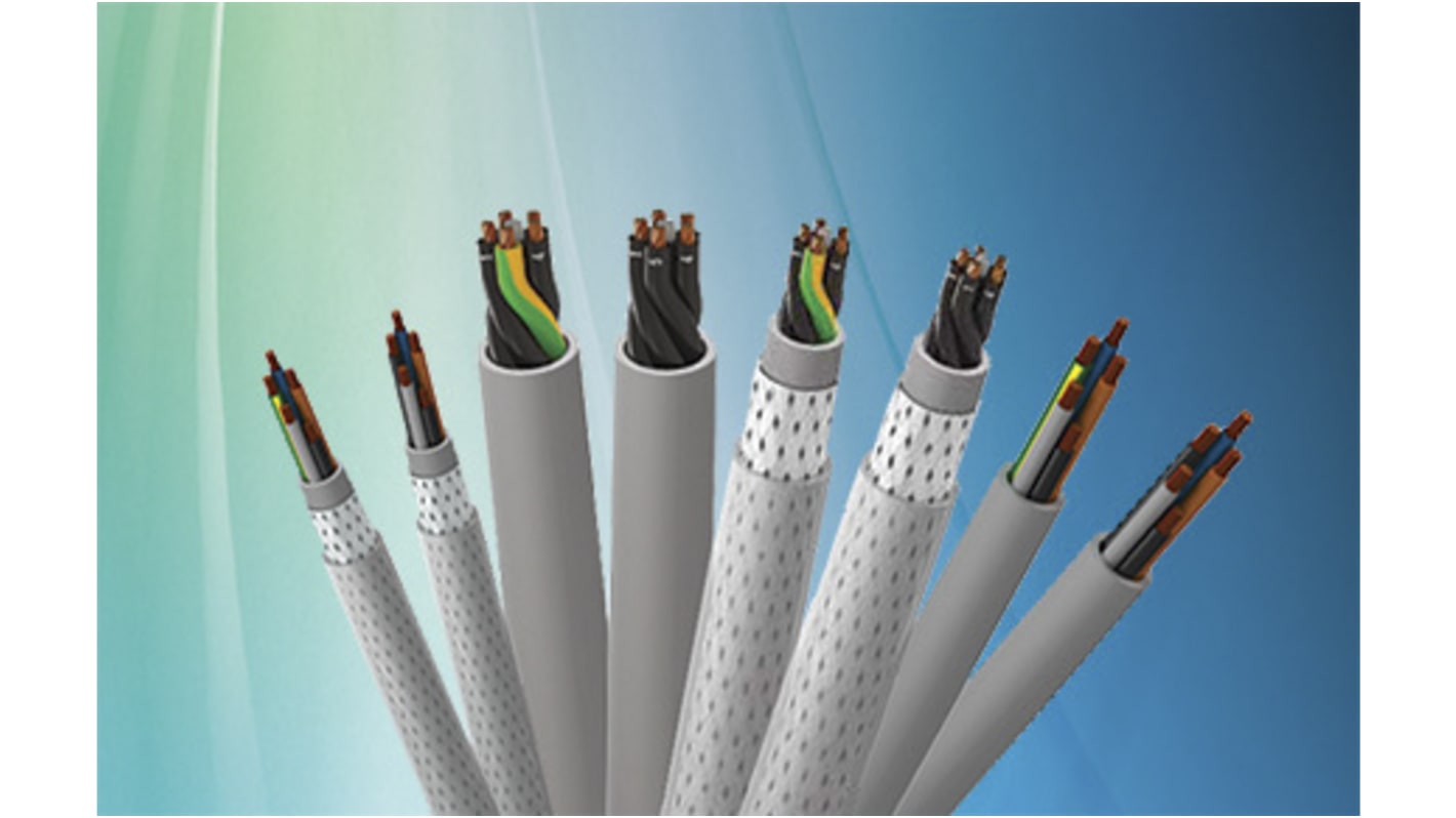 Belden MachFlex Control Cable, 5 Cores, 2.5 mm², CY, Screened, 100m, Grey PVC Sheath