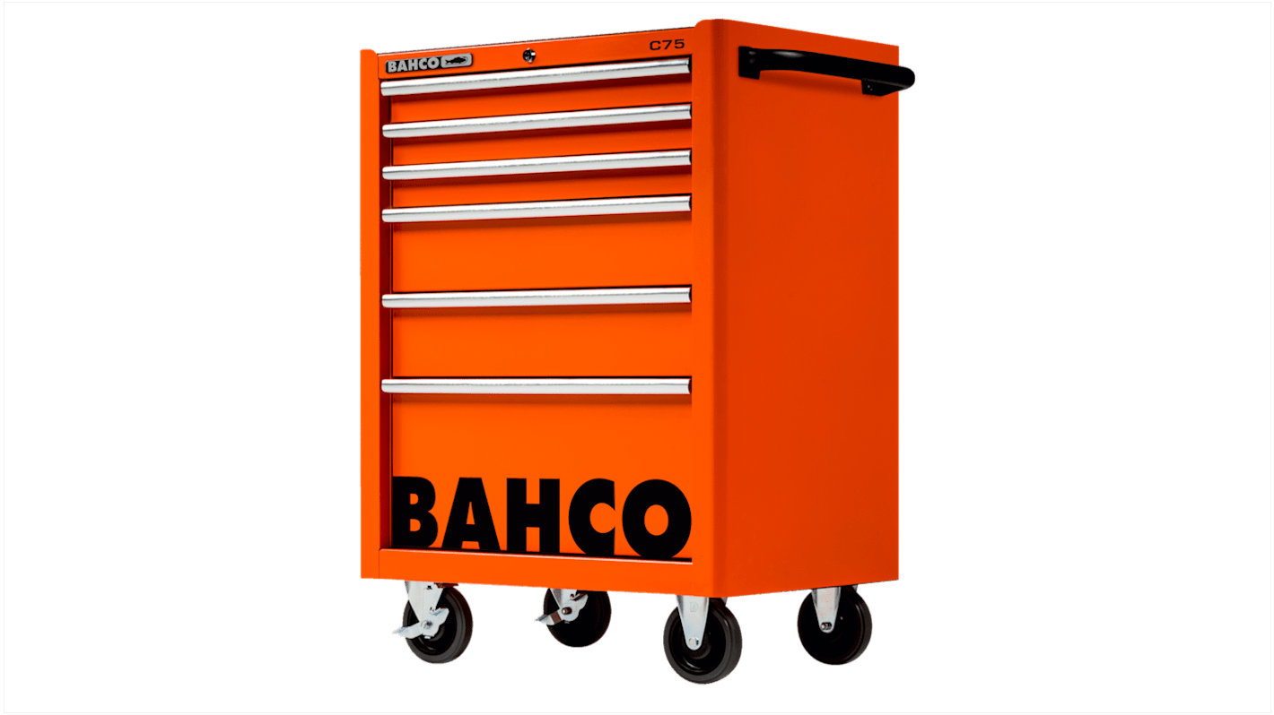 Carrello porta attrezzi Bahco serie con ruote in Acciaio solido, 6 cassetti, 763 x 501 x 956mm