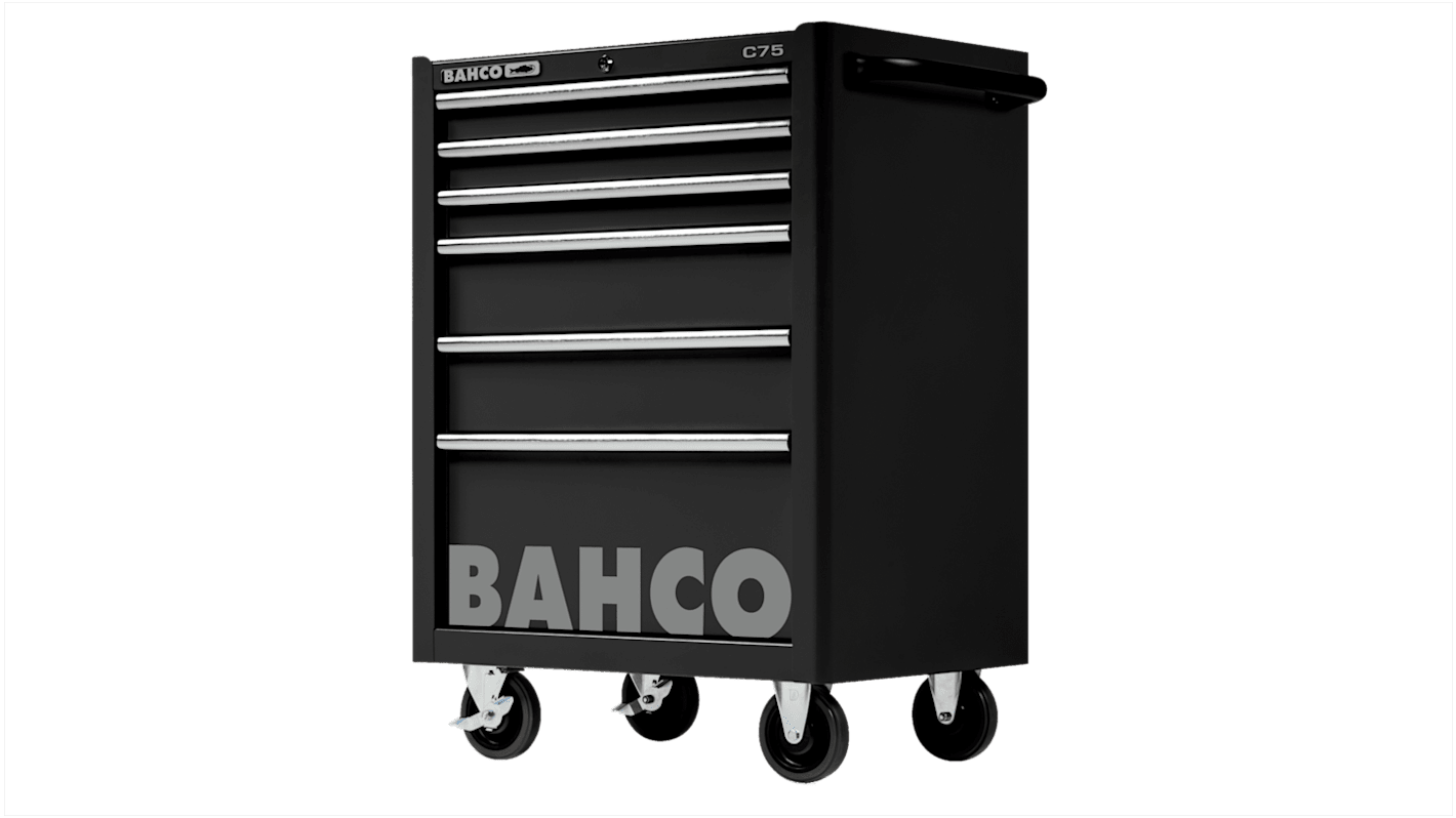 Carrello porta attrezzi con ruote Bahco in Acciaio solido, 6 cassetti 763mm X 501mm X 956mm, 763 x 501 x 956mm