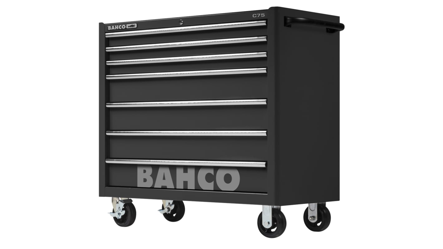 Bahco 7 drawer Stainless Steel (Top) Wheeled Tool Chest, 985mm x 1016mm x 501mm
