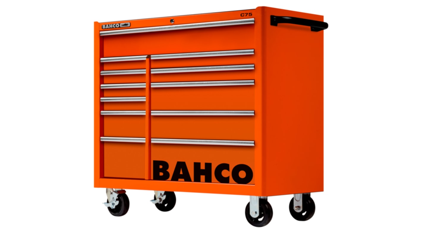 Bahco Stahl Werkzeugwagen, Typ Trolley 12 Schubladen mit Rollen, 986mm x 501mm x 1.1m
