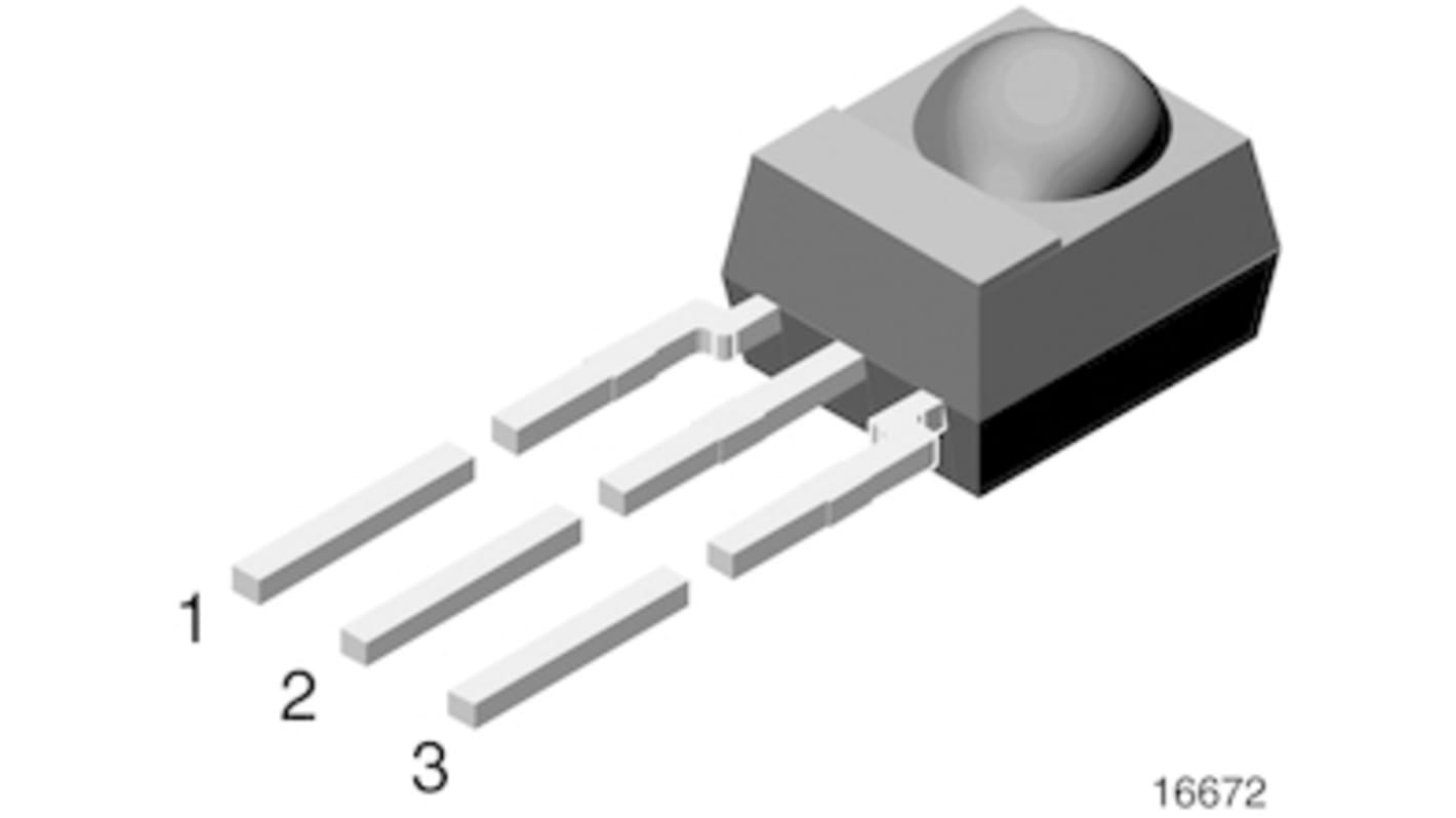 Vishay TSOP14338, 38kHz IR Receiver ±45 °, 30m Range, 2.5 V - 5.5V, Through Hole, 6 x 5.6 x 6.95mm