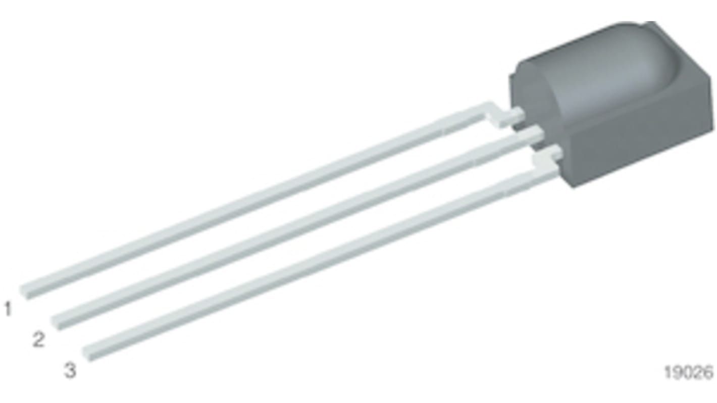Vishay TSOP18336, 36kHz IR Receiver ±45 °, 24m Range, 2.5 V - 5.5V, Through Hole, 5 x 4.8 x 6.95mm