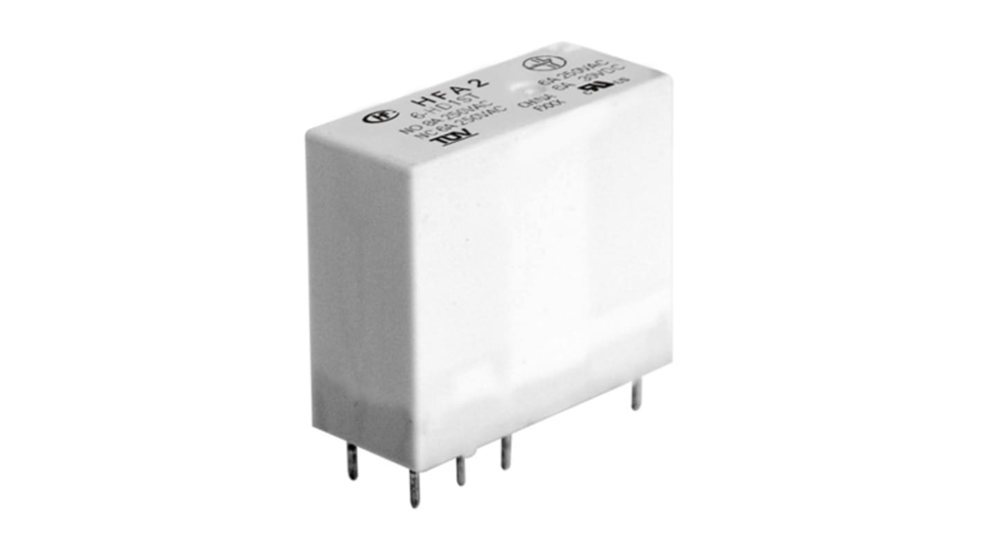 Hongfa Europe GMBH PCB Mount Force Guided Relay, 48V dc Coil Voltage, 2 Pole, DPDT