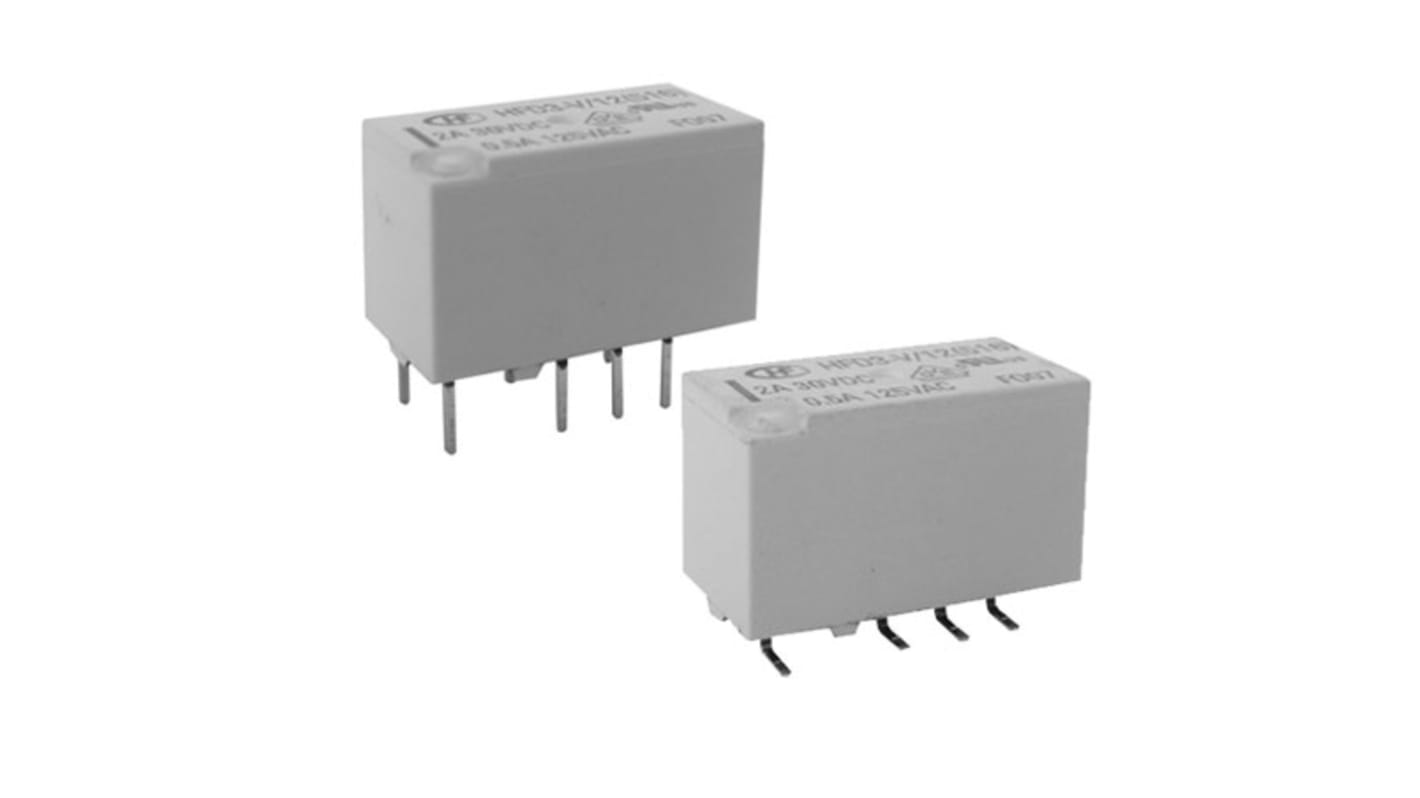 Hongfa Europe GMBH Surface Mount Signal Relay, 12V dc Coil, 2A Switching Current, SPST