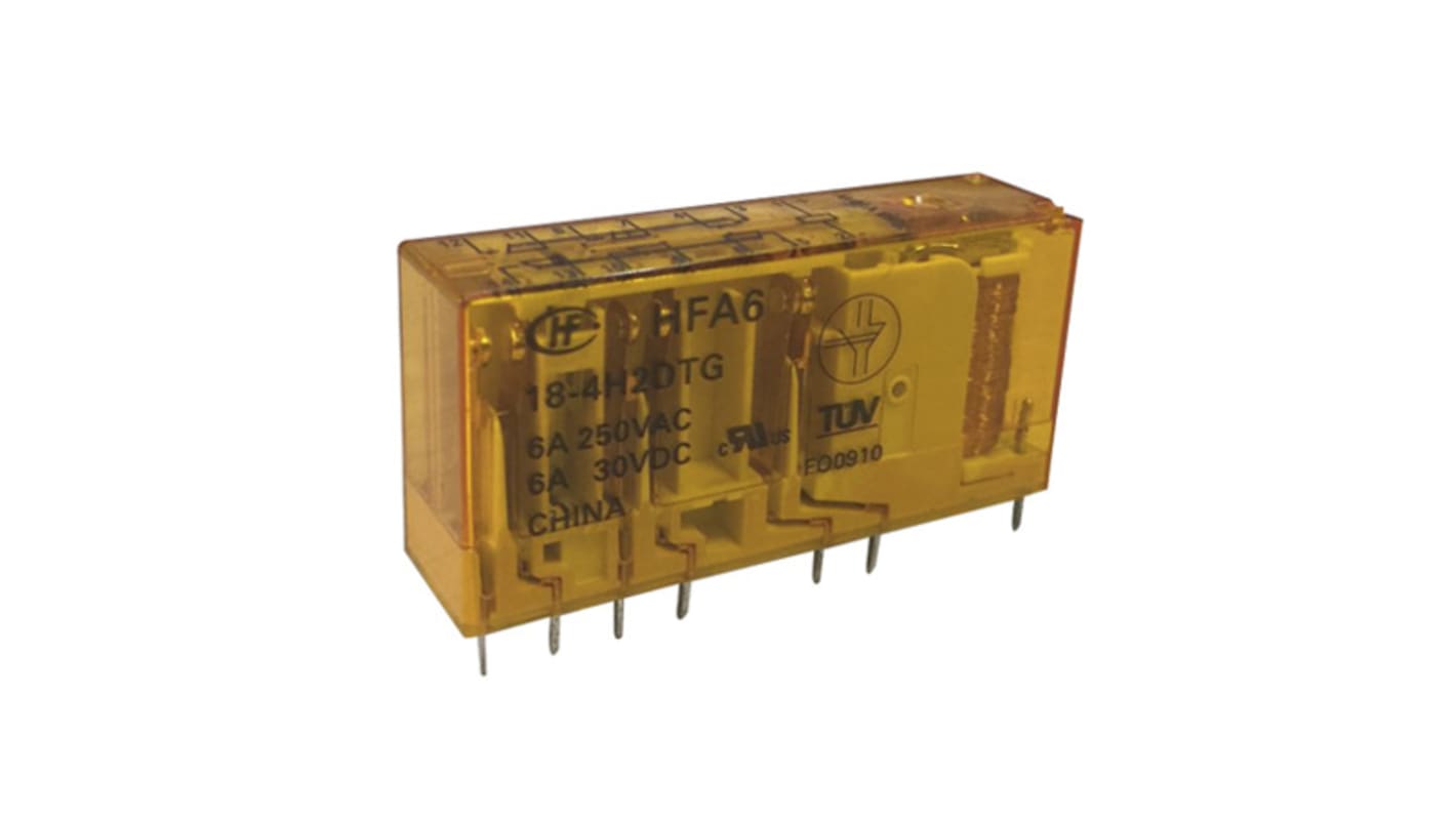 Hongfa Europe GMBH Surface Mount Force Guided Relay, 12V dc Coil Voltage, 1 Pole