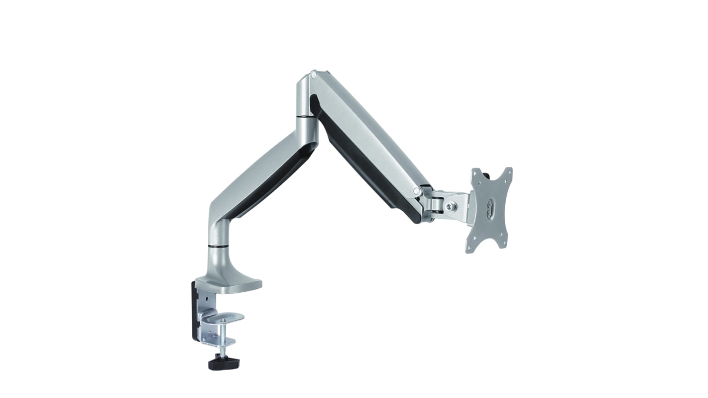 RS PRO Monitorarm, 75x75mm VESA mit Erweiterungsarm, Silber