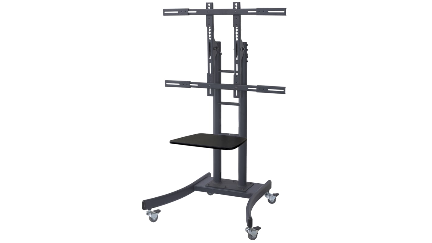 RS PRO Floor Mounting Portable TV Stand for 1 x Screen