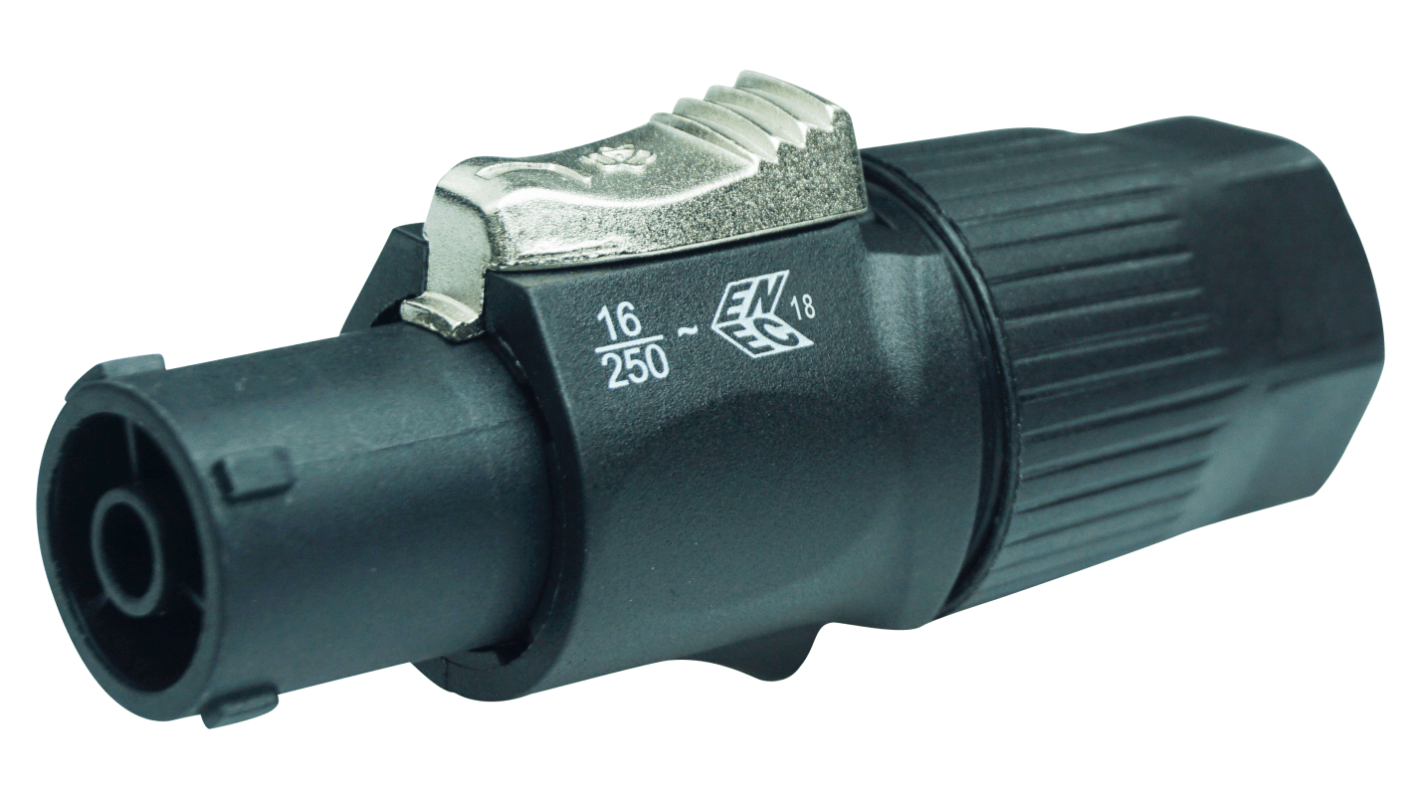 Conector de potencia compacto Hembra RS PRO, 250 V dc, 500 V dc, 16A