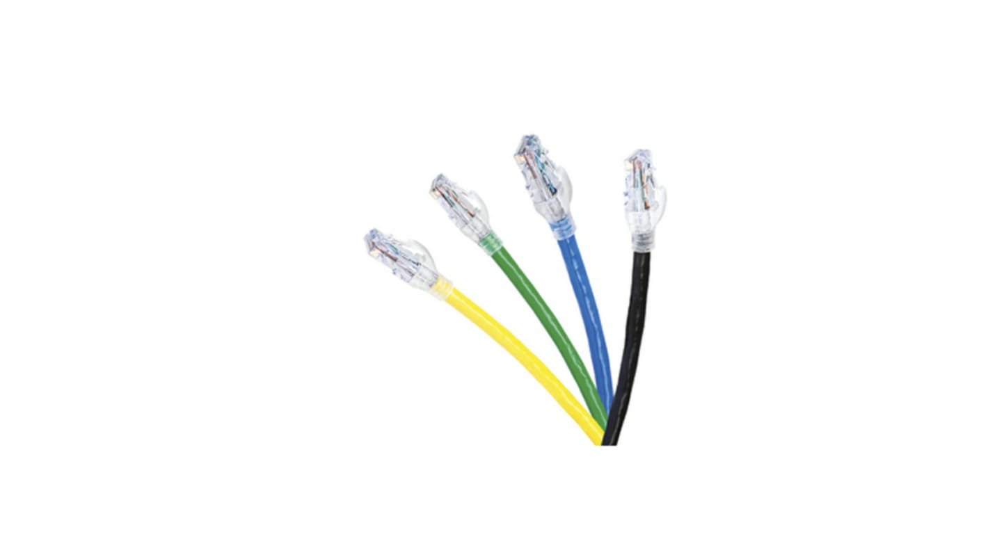 Cable Ethernet Cat6a U/UTP Belden de color Azul, long. 2m, funda de LSZH, Libre de halógenos y bajo nivel de humo (LSZH)