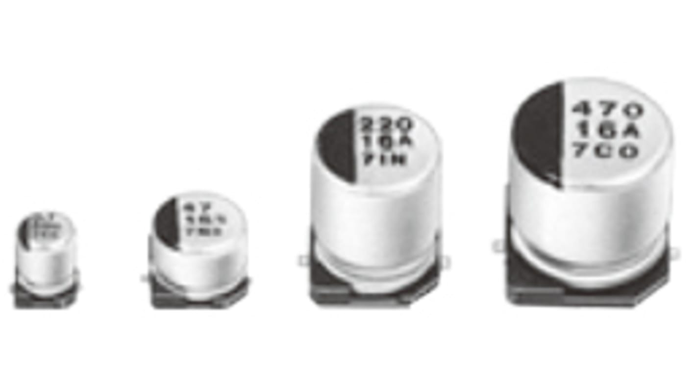 Panasonic 100μF Aluminium Electrolytic Capacitor 35V dc, Surface Mount - EEE1VA101XP