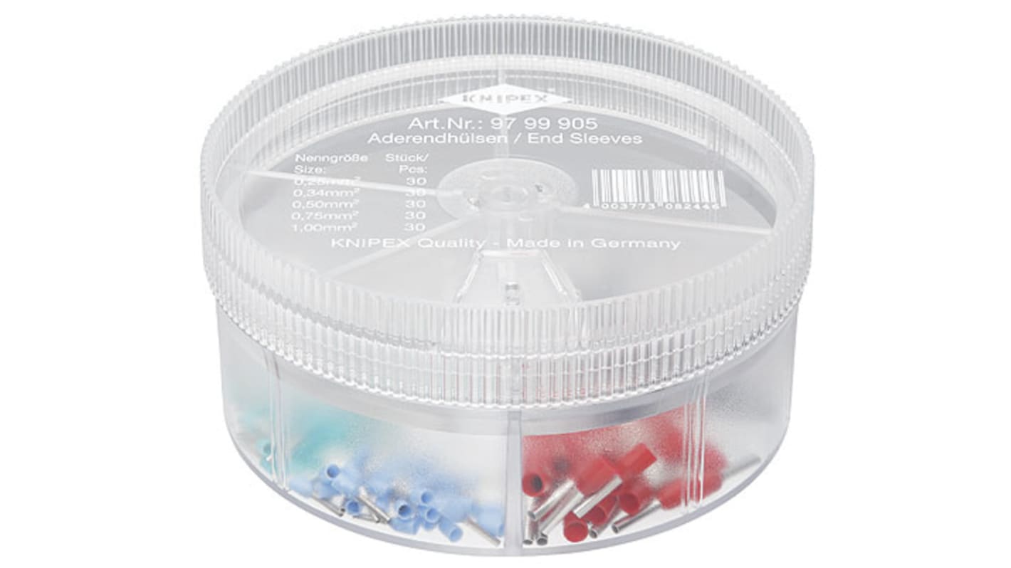 Knipex, 97 Bootlace Ferrule Kit, 1mm² Wire Size, Assorted