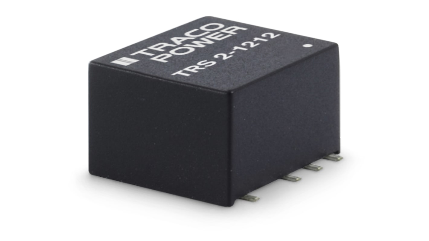 TRACOPOWER TRS 2 DC-DC Converter, ±12V dc/ ±83mA Output, 18 → 36 V dc Input, 2W, Surface Mount, +90°C Max Temp