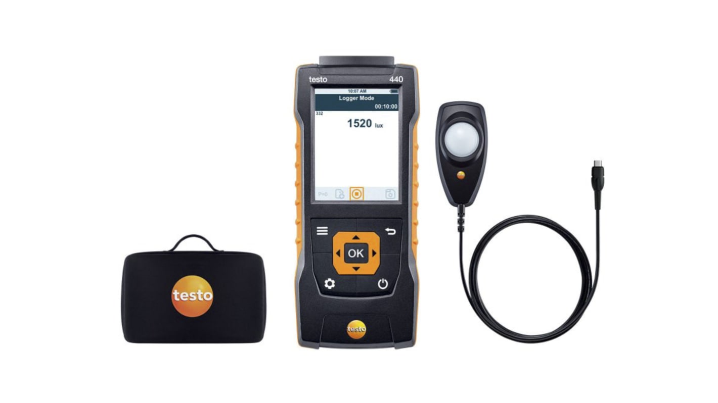 Testo 440 Lux Kit (air velocity and IAQ measuring instrument) Light Meter