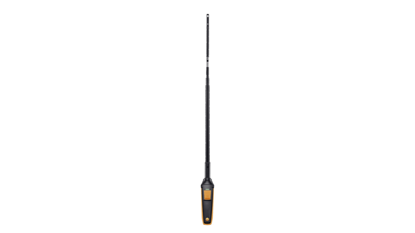 Testo Probe for Air Velocity, Humidity, Temperature, +70°C Max, 95%RH Max, Battery-Powered