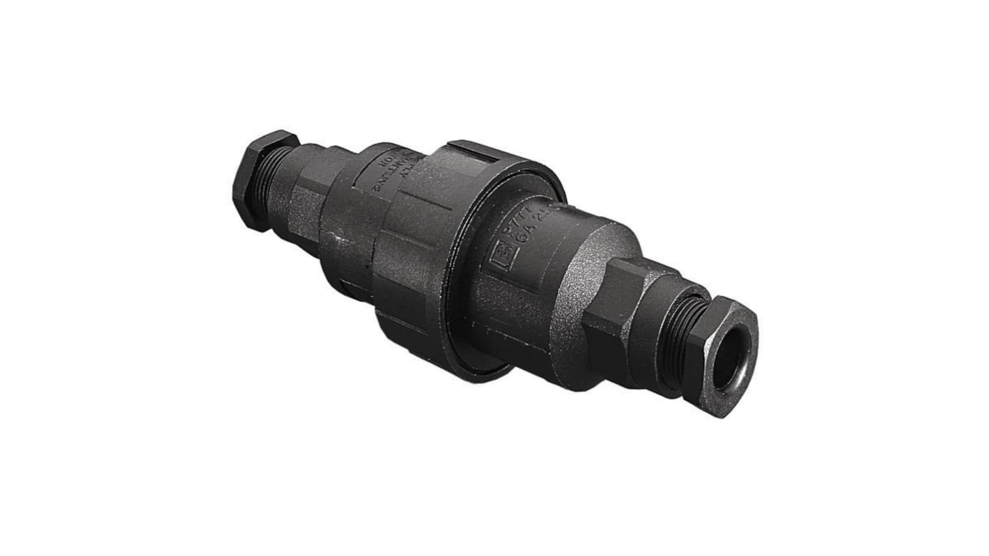 Bulgin PX0777 Series RJ45 In-Line Cable Joiner, Cat6a, STP