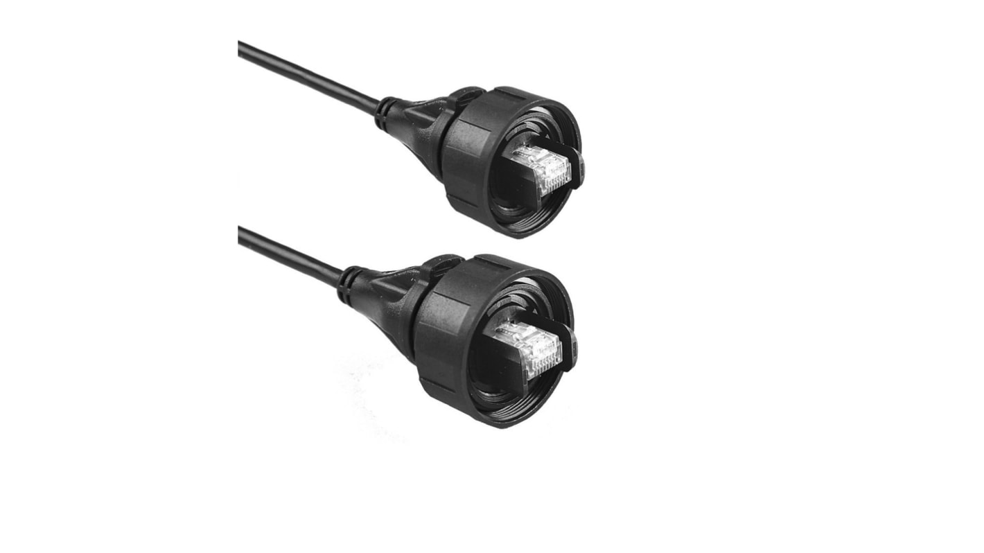 Kabel Ethernet Cat6a długość 2m Z zakończeniem Bulgin Poliuretan, PVC