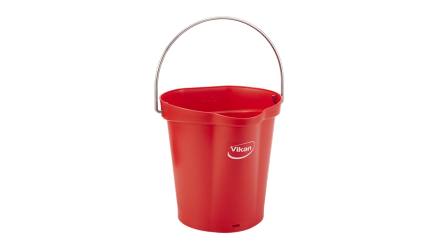6L Plastic Red Bucket With Handle