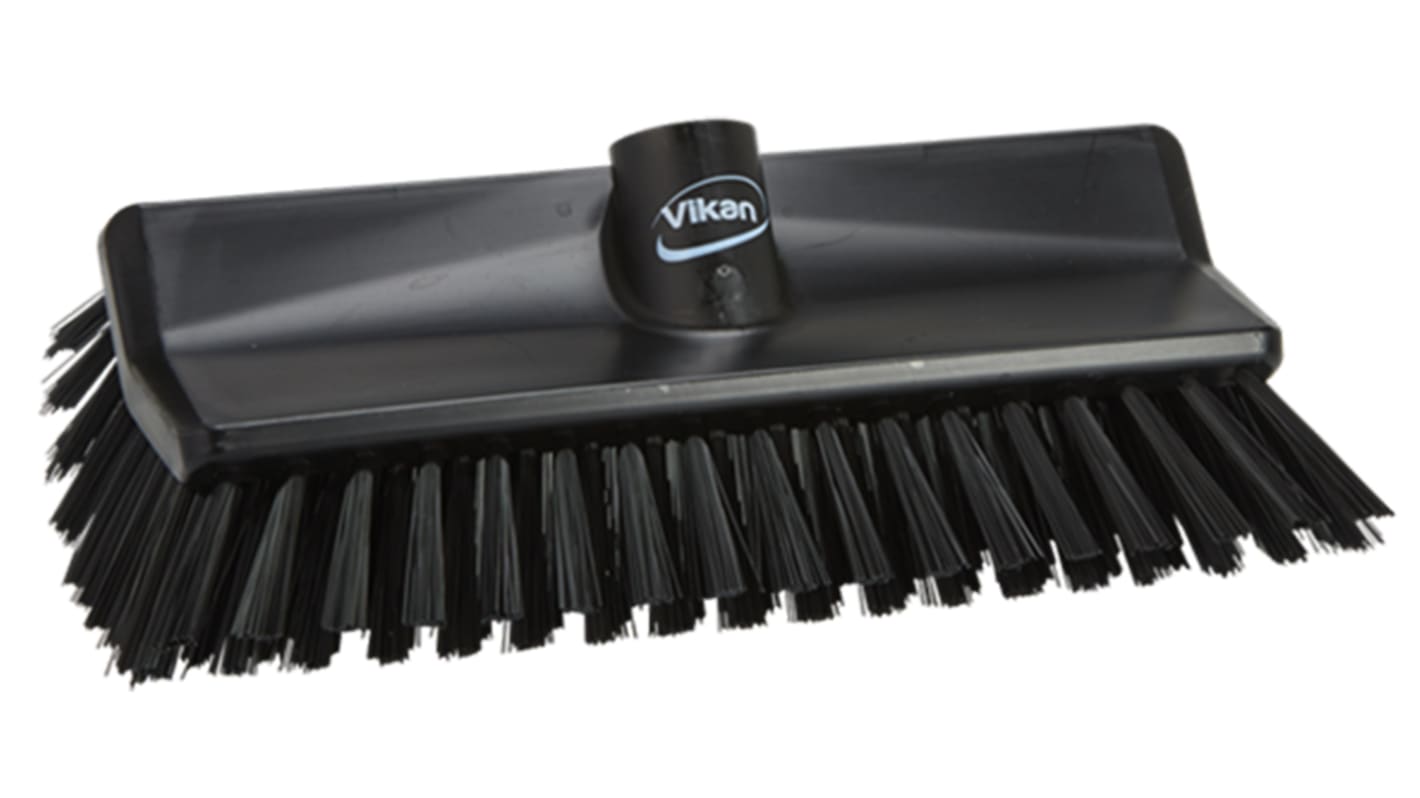 Vikan Medium Bristle Black Scrubbing Brush, 41mm bristle length, Polyester bristle material