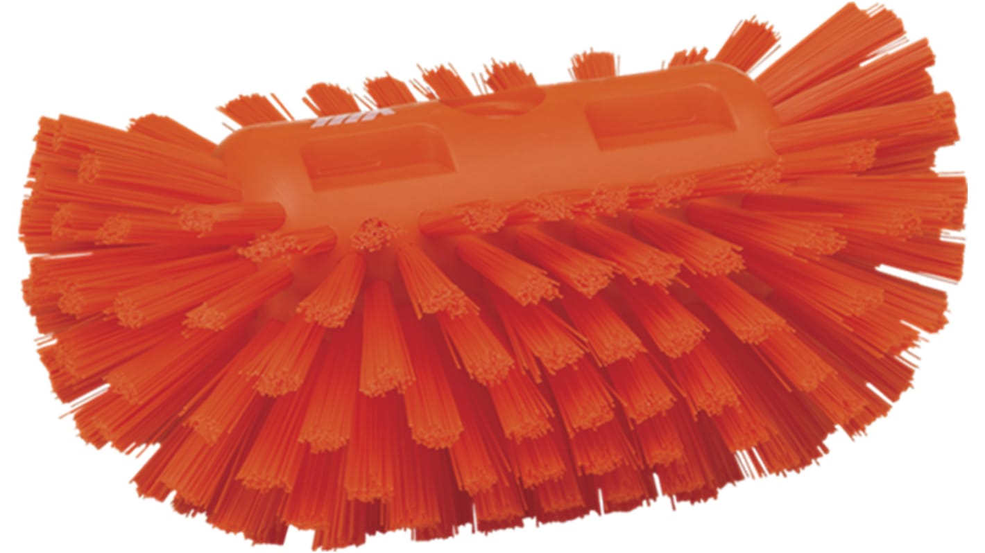 Vikan Hard Bristle Orange Scrubbing Brush, 40mm bristle length, Polyester bristle material