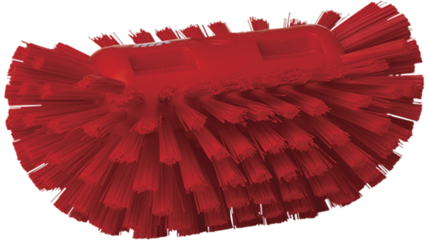 Vikan Hard Bristle Red Scrubbing Brush, 40mm bristle length, Polyester bristle material