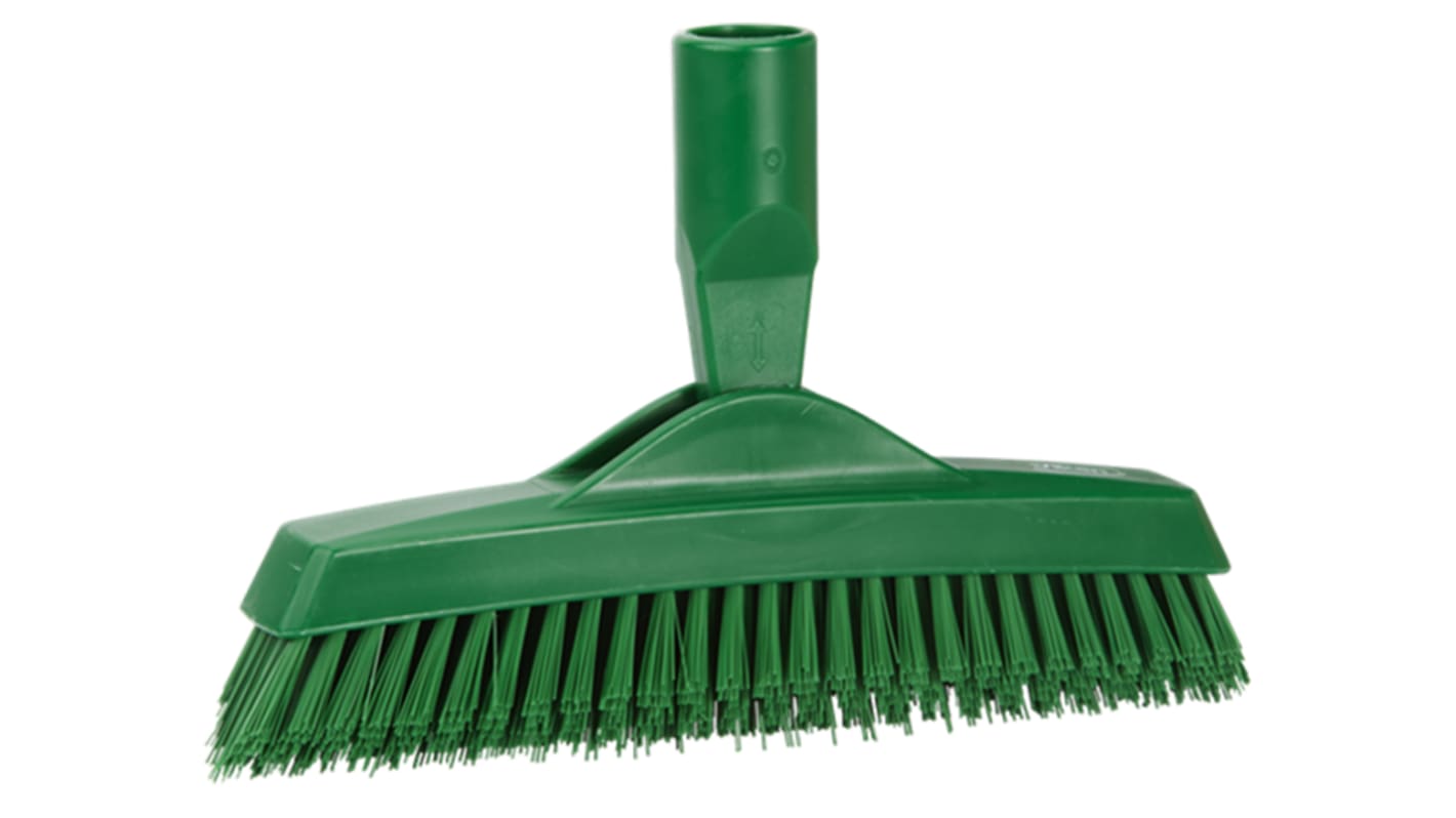 Vikan Very Hard Bristle Green Scrubbing Brush, 40mm bristle length, Polyester bristle material