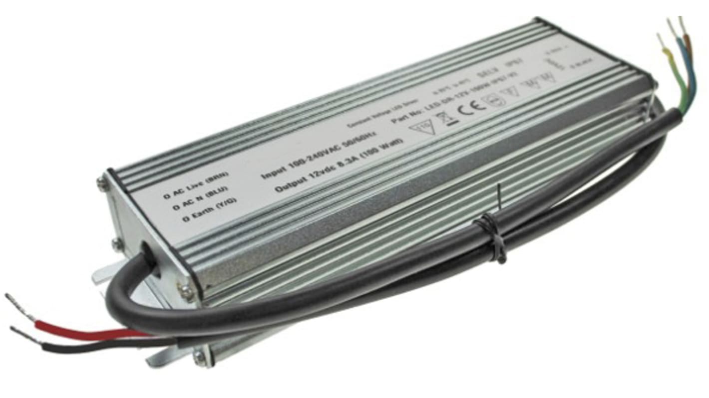RS PRO LED Driver, 12V Output, 100W Output, 8.33A Output, Constant Voltage