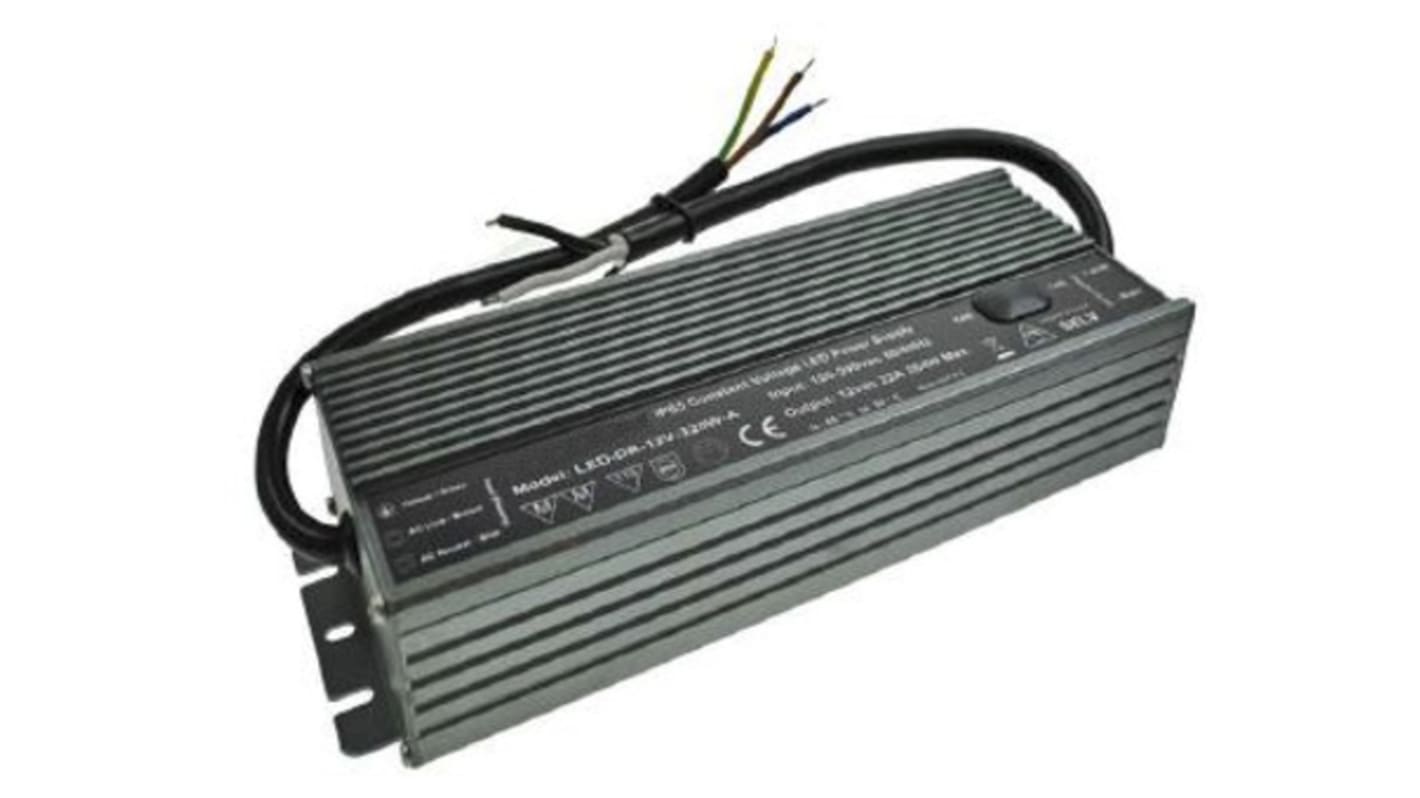 Driver LED tensión constante RS PRO, IN: 90 → 305 V ac, OUT: 22 → 27V, 6.7 → 13.4A, 320W, IP20
