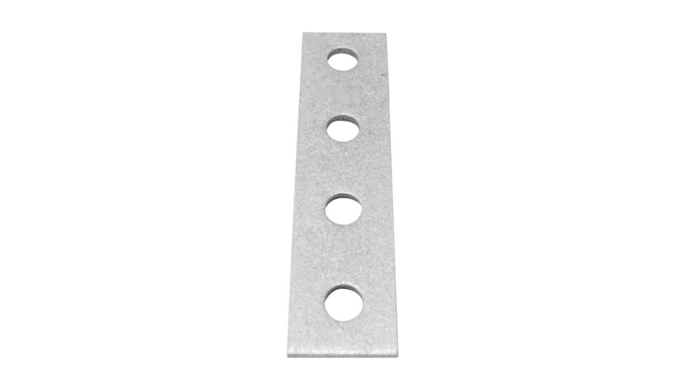Hot Dipped Galvanised Rectangular Bracket 4 Hole, 14mm Holes, 40 x 168 x 5mm