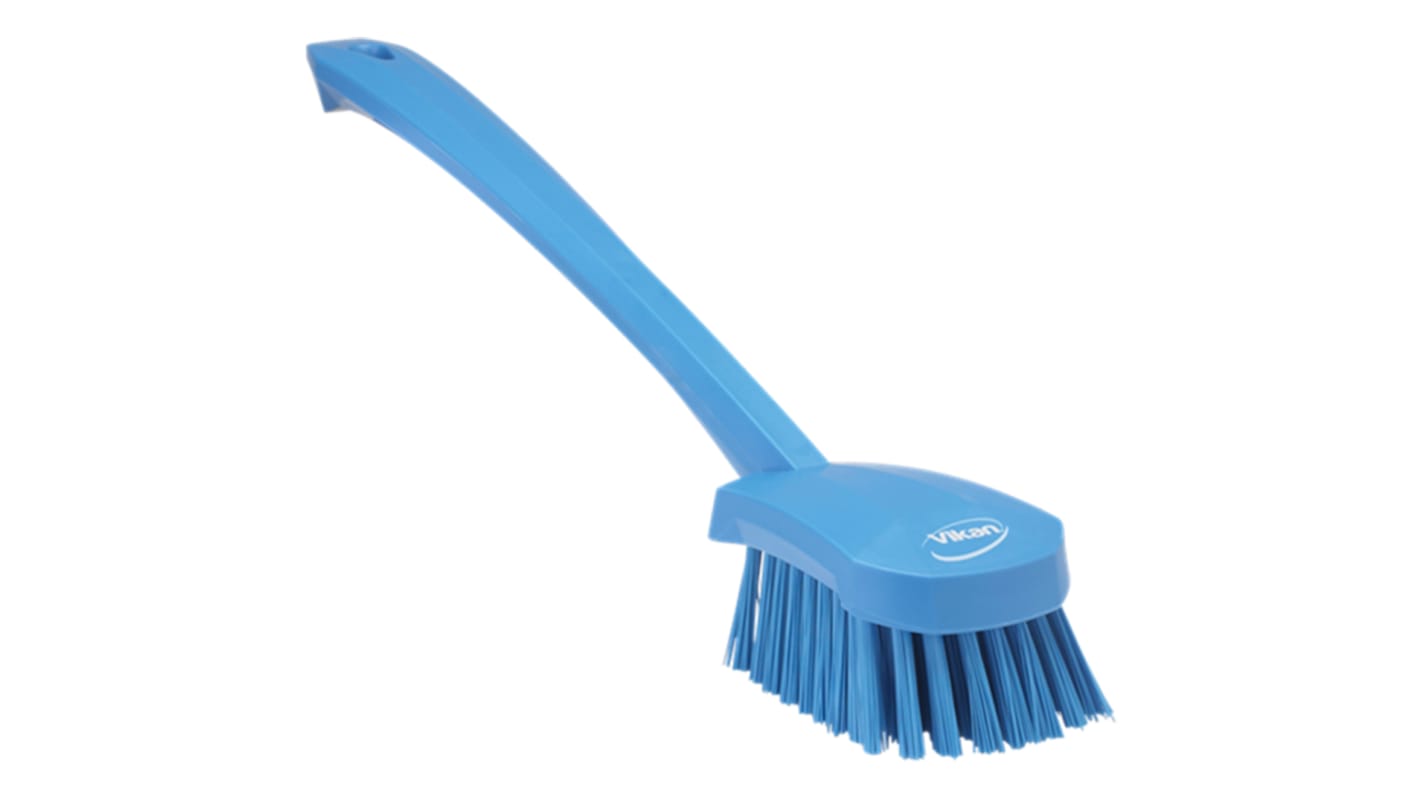 Vikan Hard Bristle Blue Scrubbing Brush, 36mm bristle length, Polyester bristle material