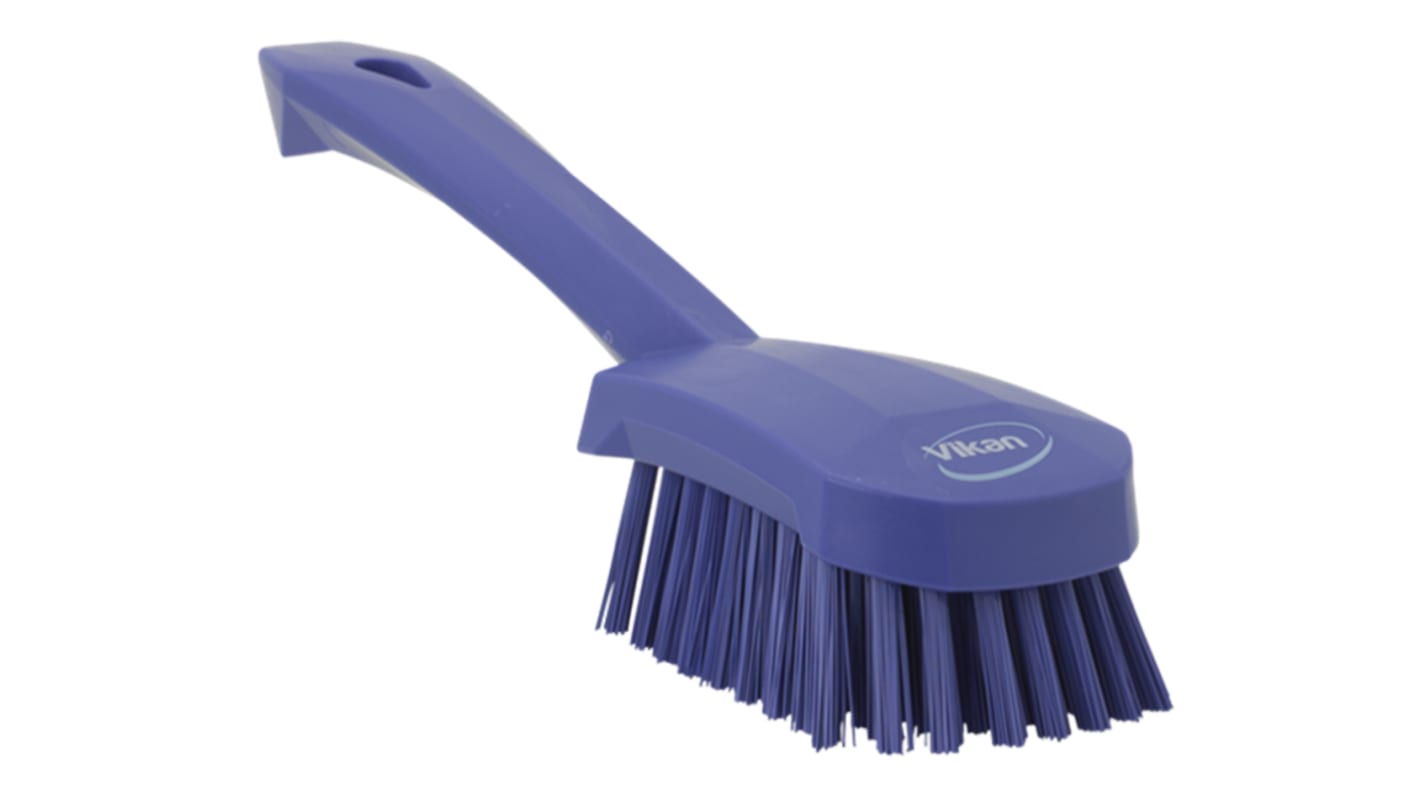 Vikan Hard Bristle Purple Scrubbing Brush, 36mm bristle length, Polyester bristle material