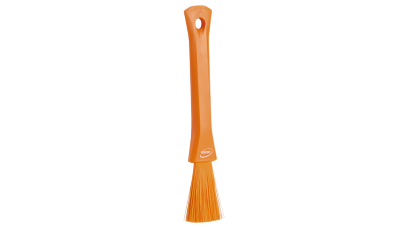 Vikan Soft Bristle Orange Scrubbing Brush, 57mm bristle length, Polyester bristle material