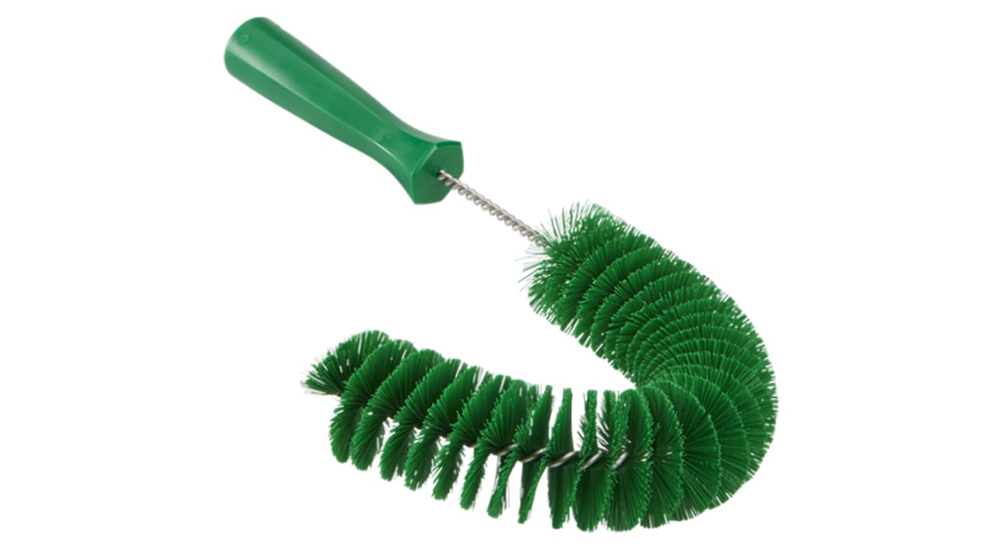 Vikan Medium Bristle Green Scrubbing Brush, Polyester bristle material