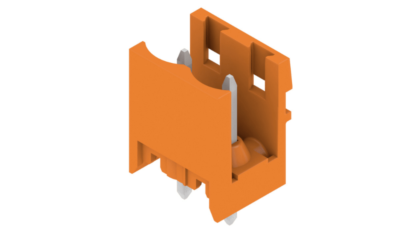 Weidmuller 5.08mm Pitch 2 Way Pluggable Terminal Block, Header, Through Hole, Solder Termination