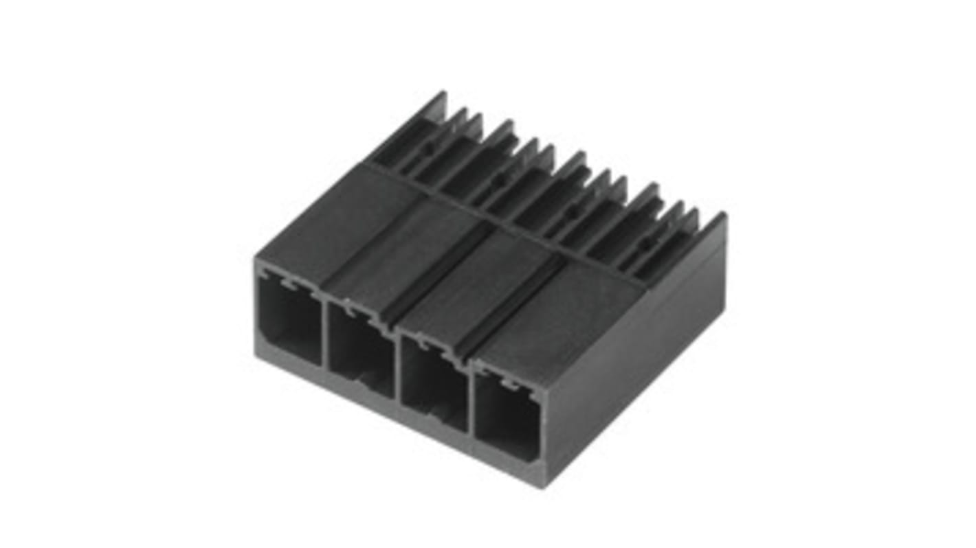 Weidmuller 7.62mm Pitch 4 Way Pluggable Terminal Block, Header, Through Hole, Solder Termination