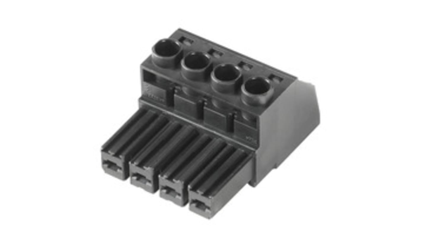 Weidmuller, 7.62mm Pitch, BVZ, 2 Way, Right Angle, Pluggable Terminal Block, Plug, Through Hole, Screw Termination,