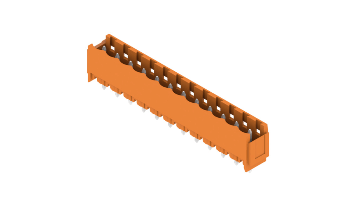 Weidmuller 5.08mm Pitch 12 Way Pluggable Terminal Block, Header, Through Hole, Solder Termination