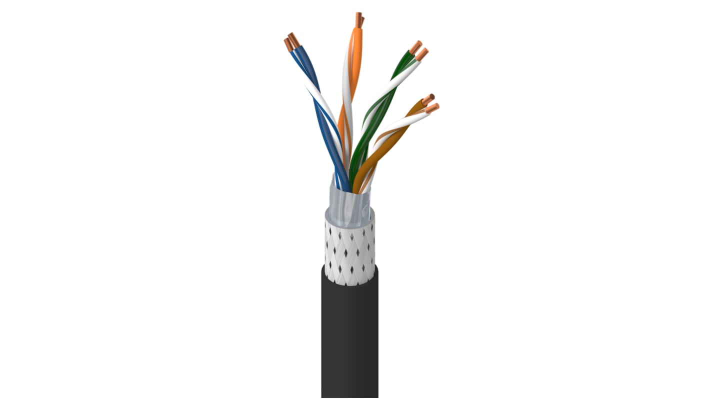Belden 74001NH Ethernetkabel Cat.5e, 305m, Schwarz Verlegekabel SF/UTP, Aussen ø 6.8mm, LSZH