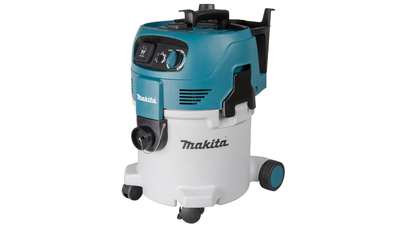 Makita VC3012M Floor Vacuum Cleaner Dust Extractor for Wet/Dry Areas, 7.5m Cable, 110V ac, BS 4343