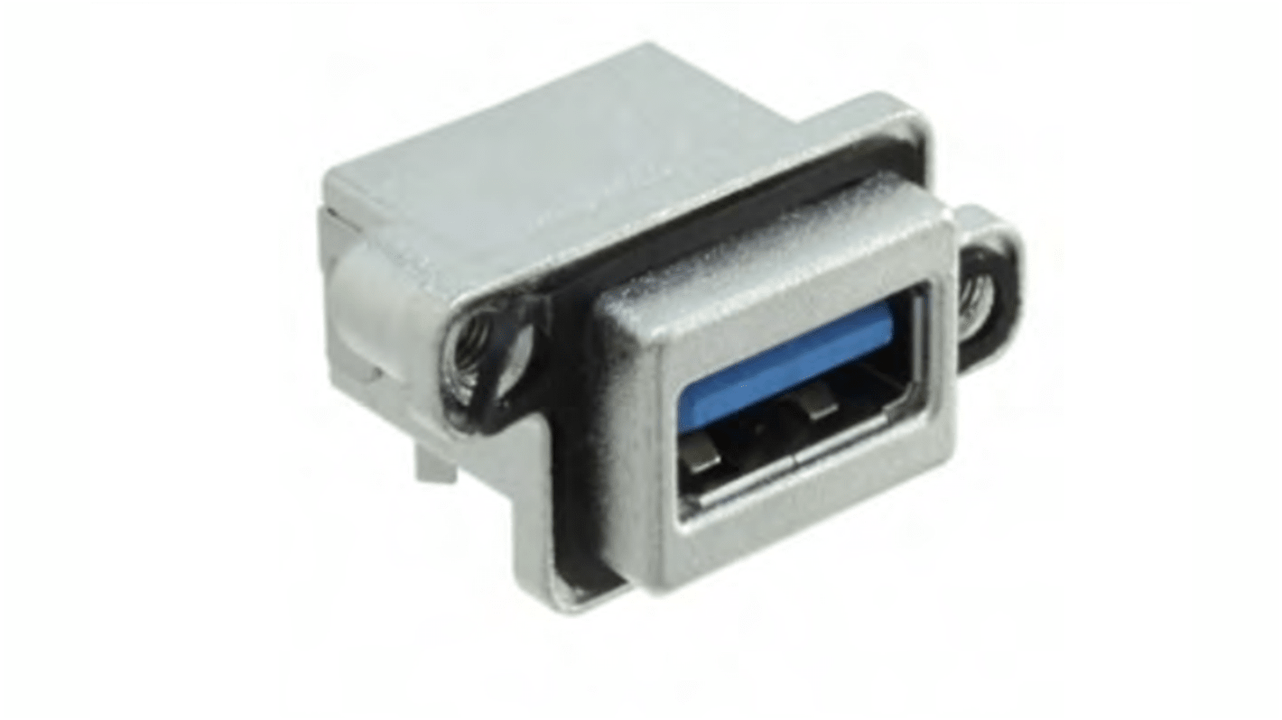 Connecteur USB 3.0 A Femelle Amphenol Communications Solutions ports, Montage sur CI, Angle droit, série MUSBR