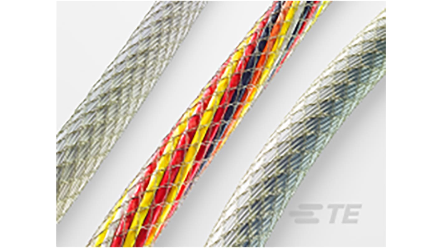 TE Connectivity Expandable Braided Polyester Cable Sleeve, 10mm Diameter, 200m Length, CBMS Series