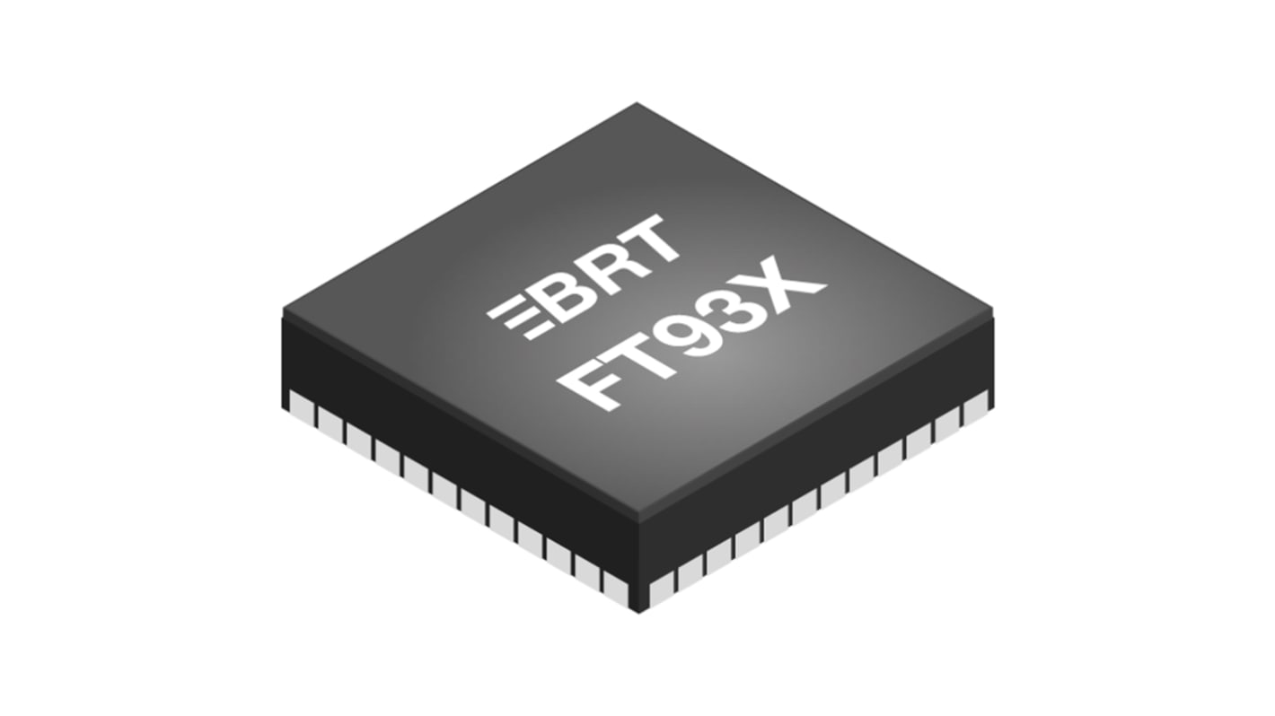 Microcontrolador Bridgetek FT932Q-T, núcleo FT32B de 32bit, RAM 32 kB, 100MHZ, QFN de 48 pines