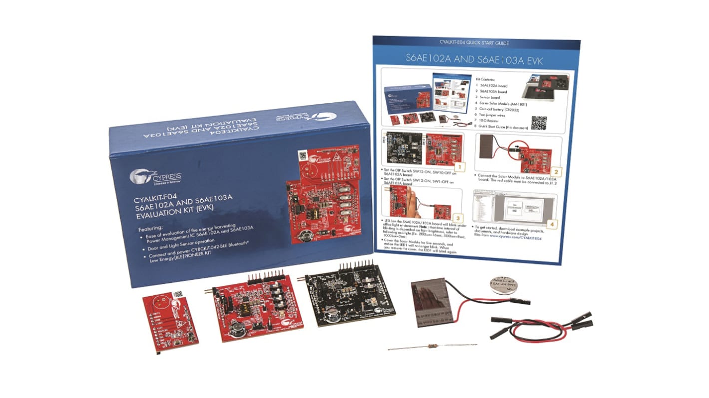 Infineon CYALKIT-E04 S6AE102A and S6AE103A Evaluation Kit for S6AE102A, S6AE103A for CY8CKIT-042-BLE Bluetooth Low