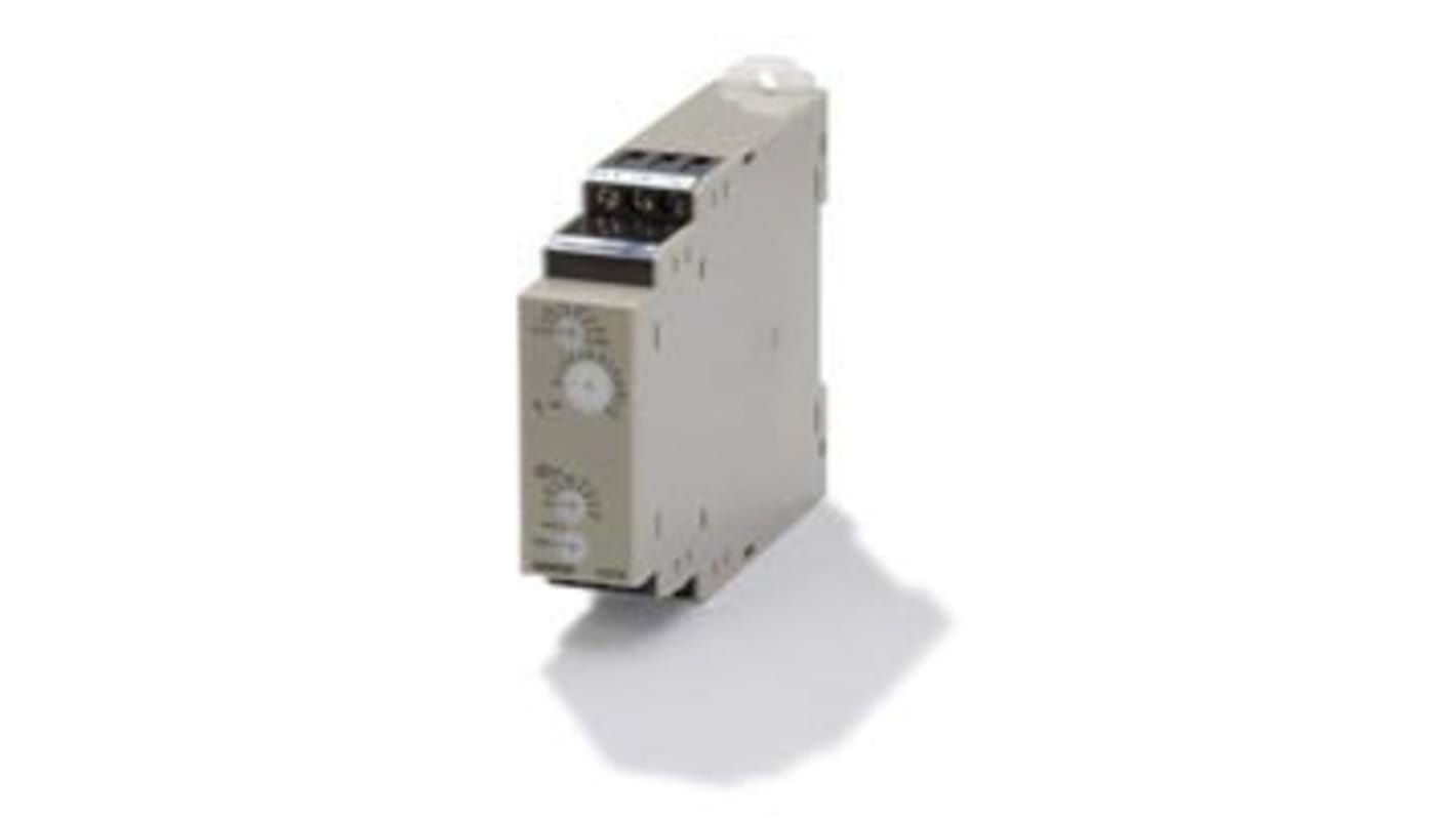 Omron H3DK Series DIN Rail Mount Timer Relay, 12V dc, 2-Contact, 0.1 s → 100h, SPDT